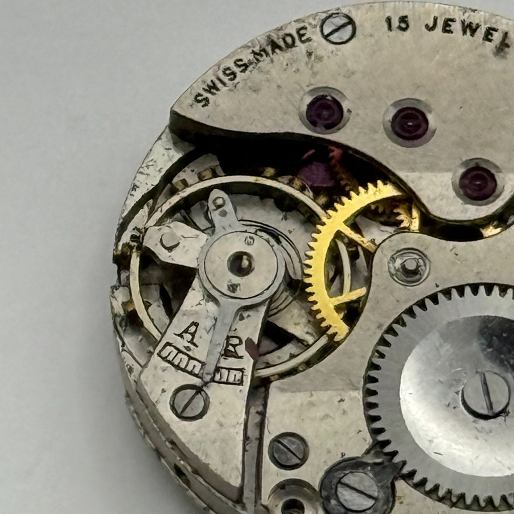 Revue 50 Watch Movement - Limit III - Running - For Parts / Repair - 22mm