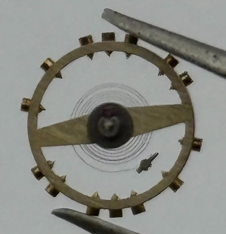 FEF 370 371 Balance Wheel Complete And Spring 176 Watch Movement Parts NOS