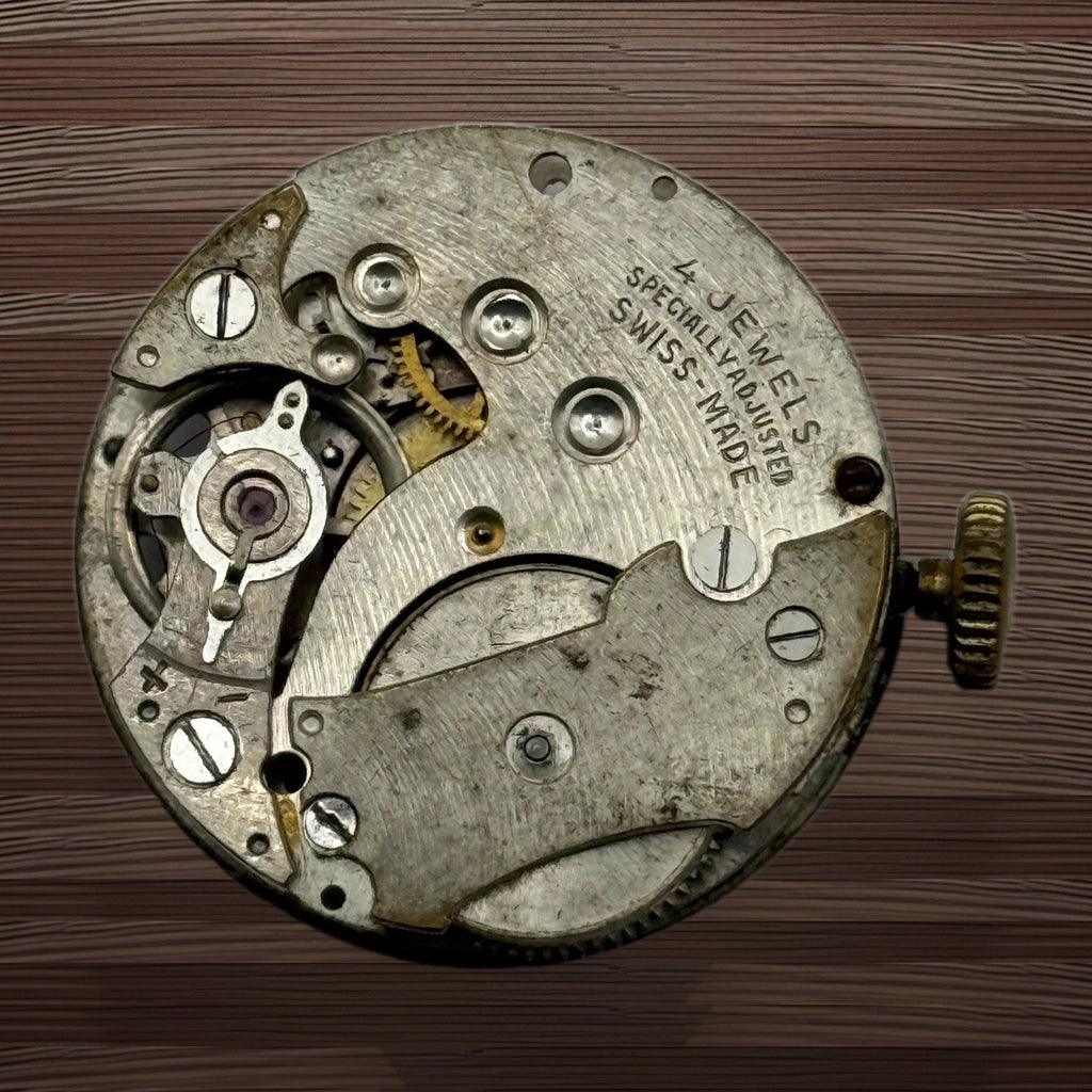 4 Jewels Specially Adjusted Watch Movement - For Parts / Repair - 23.2mm