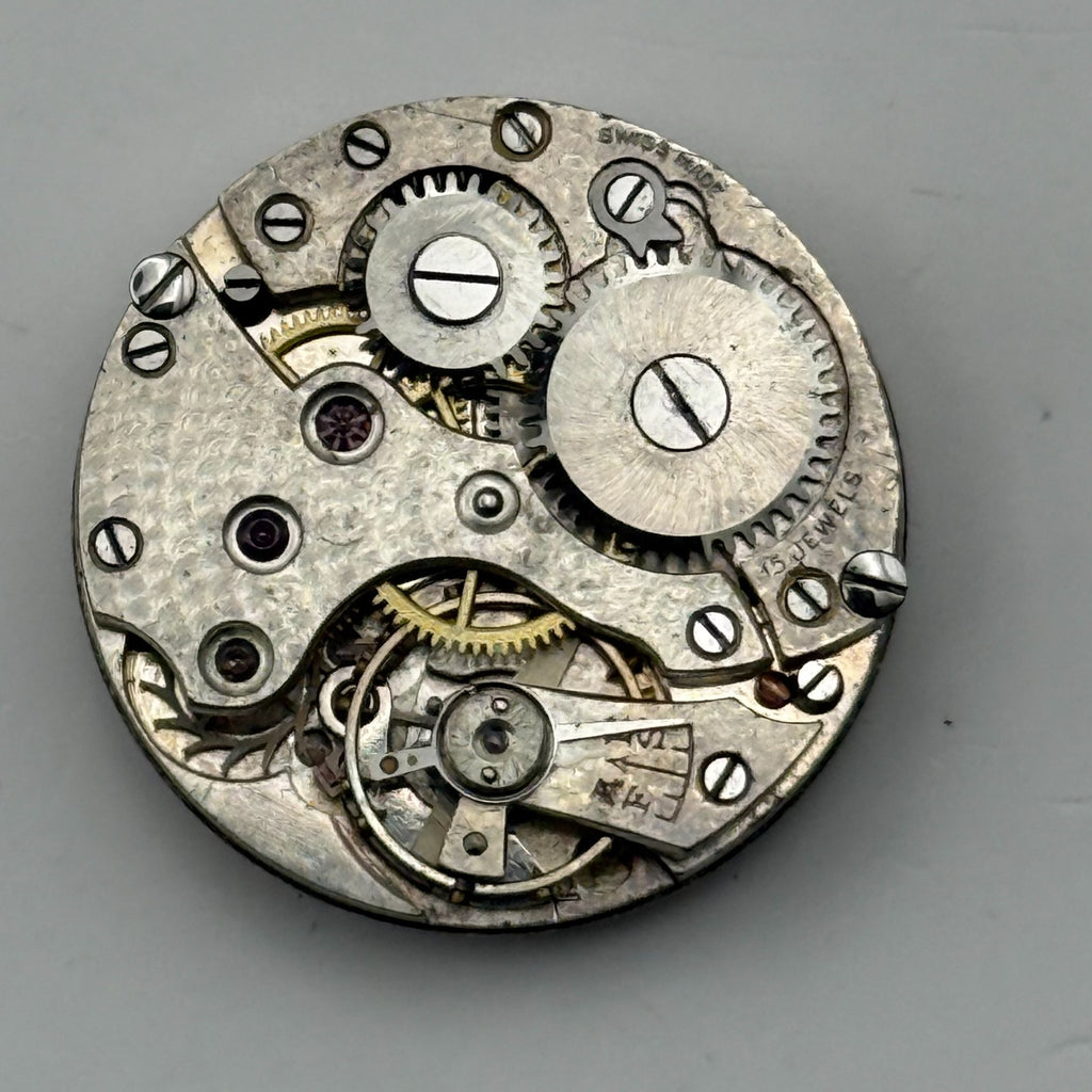 Unidentified Watch Movement Swiss Made Manual Wind Vintage Parts Repair 21.9mm