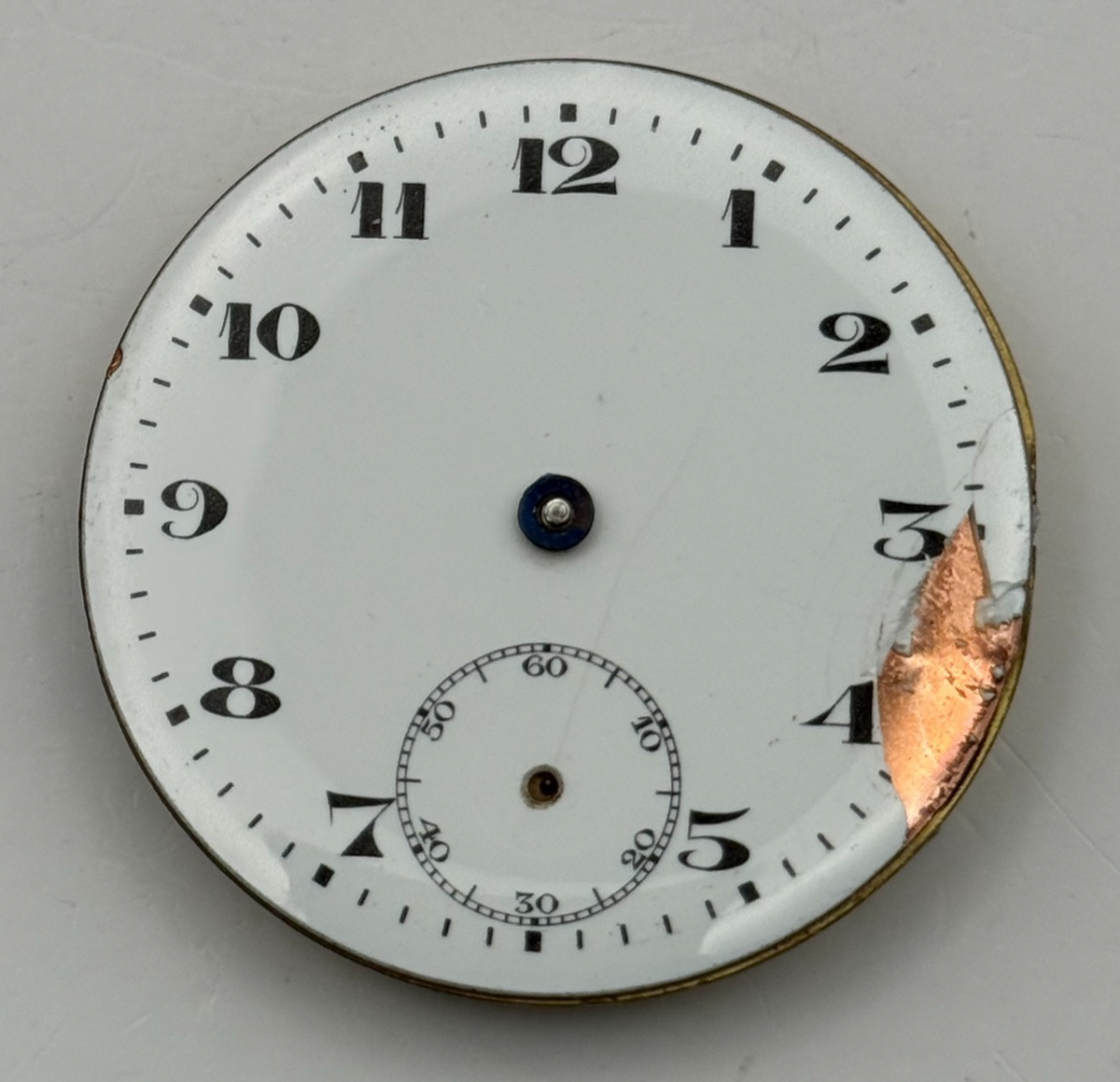 Artox Pocket Watch Movement Hunter Swiss Sub Seconds Vintage Parts Repair 40.2mm