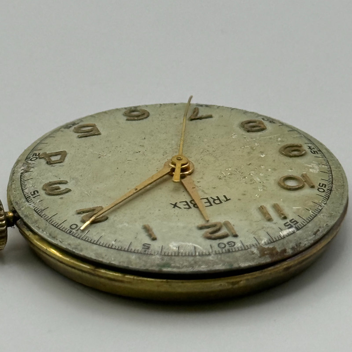 FHF 25 Watch Movement - Trebex 15 Jewels - Running - For Parts / Repair - 23.6mm