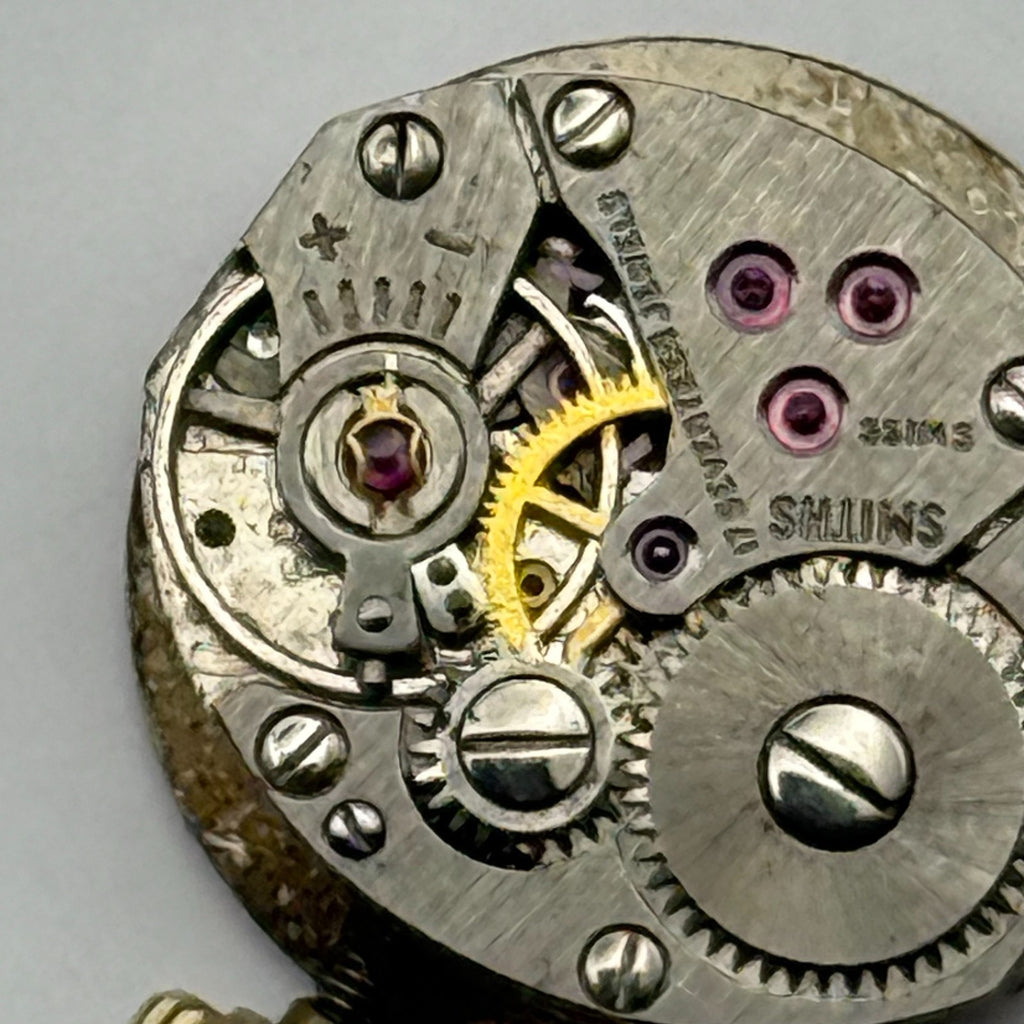 FE 68E4 Watch Movement Smiths 17 Jewels Swiss Manual Wind Parts Repair 13.1mm