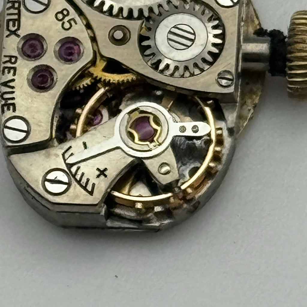 Vertex Revue 85 Watch Movement Running Manual Wind 15 Jewels Swiss Parts 12.7mm