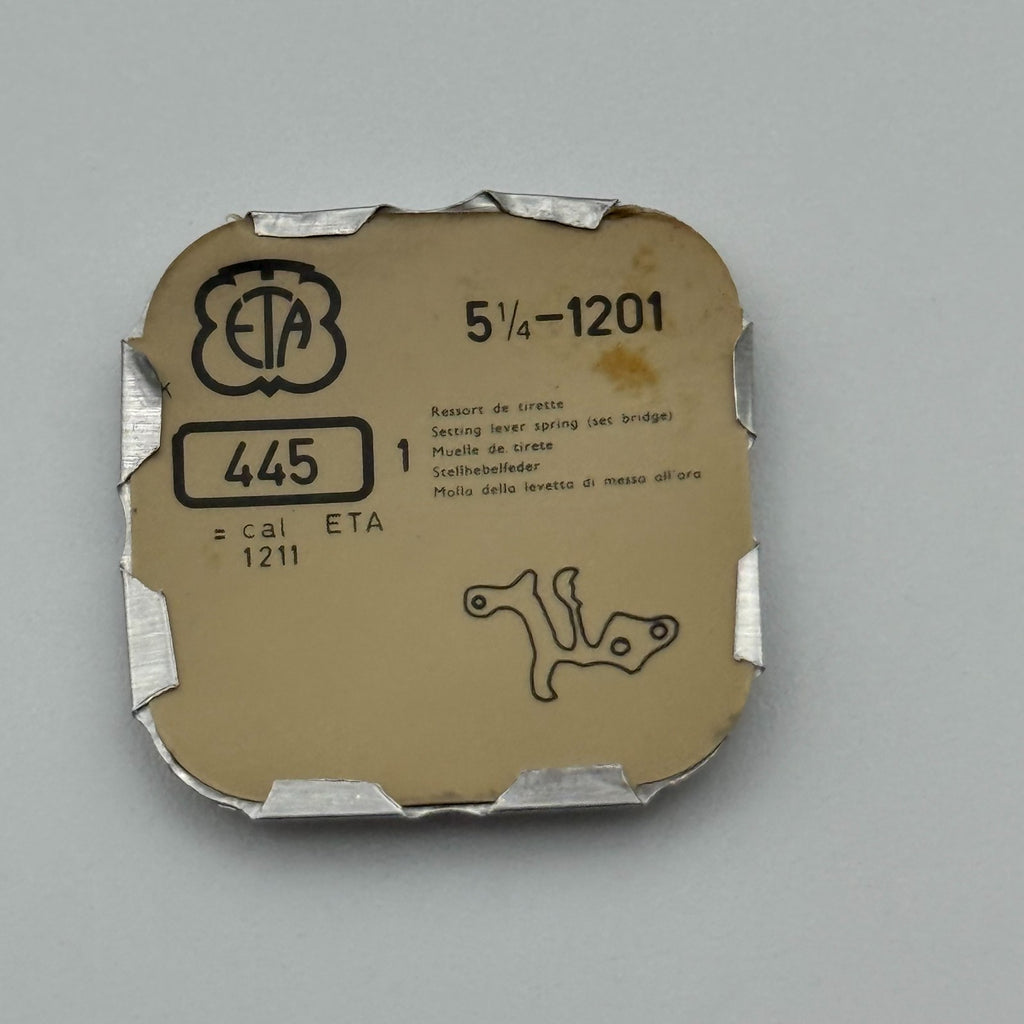 ETA 1201 Setting Lever Spring - 5 1/4 - 445 - New Old Stock - Watch Parts