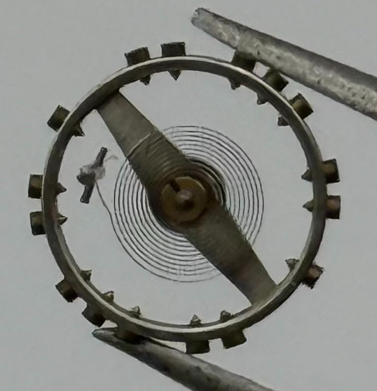 FHF 60 Balance Wheel Complete And Spring 6¾ x8’’’ 200 Watch Movement Parts NOS