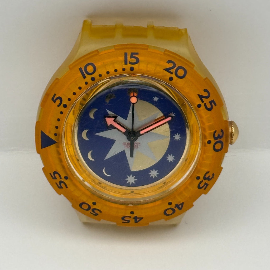 Vintage Swatch Scuba Watch SDK112 Golden Island 1992 ETA Quartz Swiss 40mm Parts