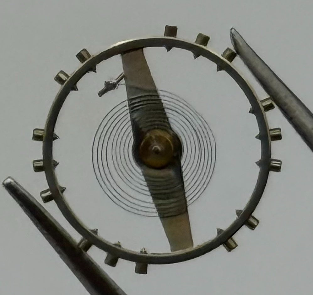 Peseux 320 330 Balance Wheel Complete And Spring 454 M Watch Movement Parts NOS