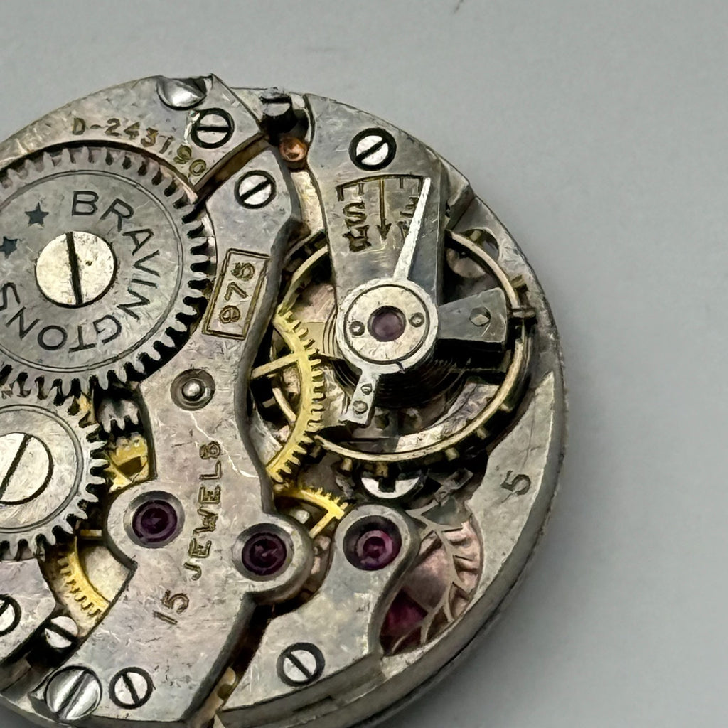 Bravingtons 975 Watch Movement Renown Sub Seconds Manual Vintage Parts 21.9mm
