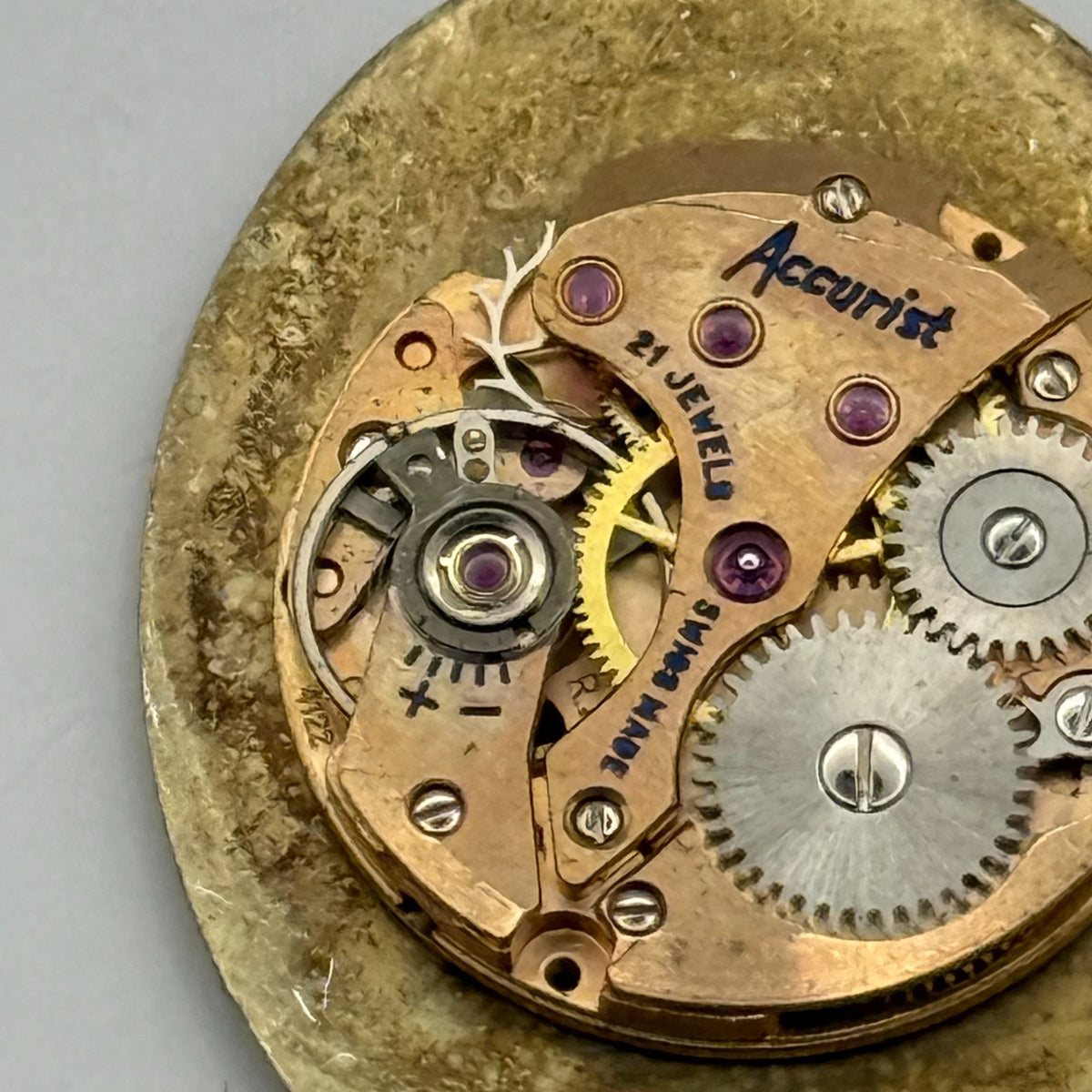 Felsa 4122 Watch Movement Accurist 21 Jewels Running Manual Wind Parts 17.1mm