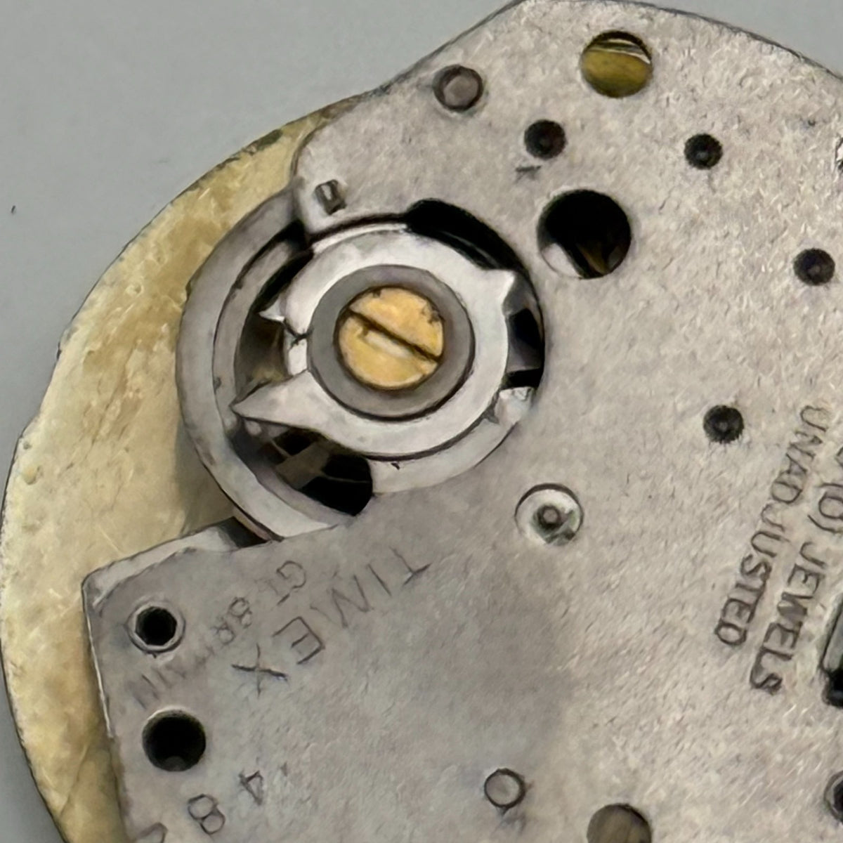 Timex 482 Watch Movement Great Britain 0 Jewel Manual Wind Parts Repair 18.1mm