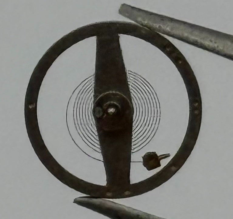 Brac 2051 Balance Wheel Complete And Spring 5½’’’ 69 M Watch Movement Parts NOS