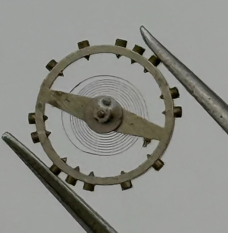 O. Maire 140 Balance Wheel Complete And Spring 8¾’’’ Watch Movement Parts NOS