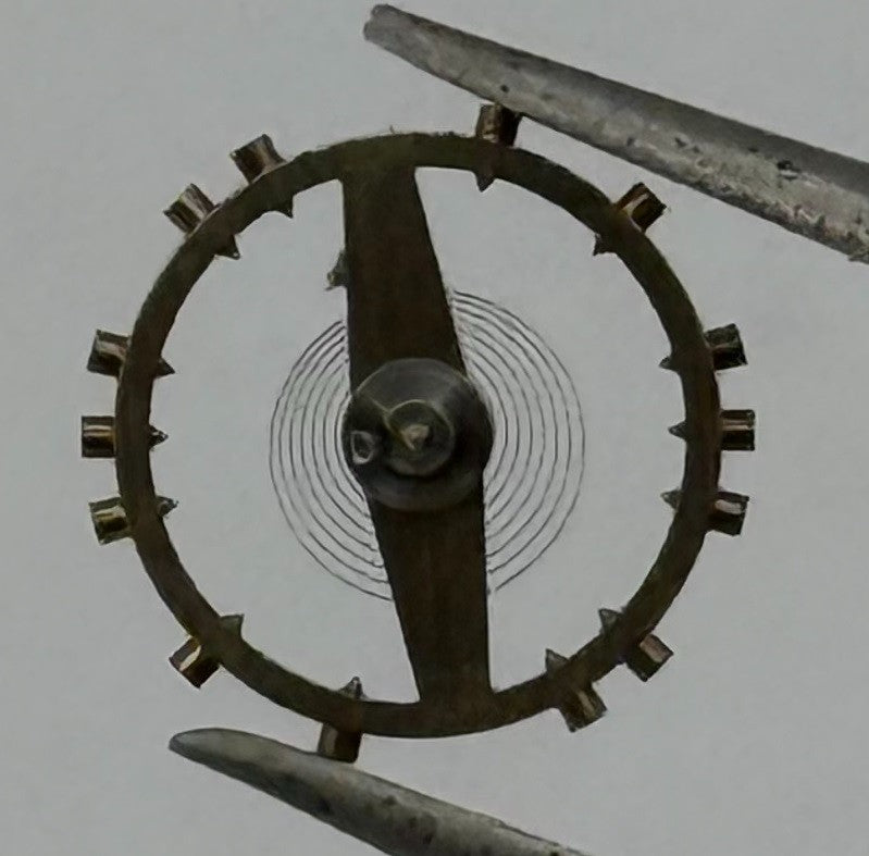 Kasper 600 Balance Wheel Complete And Spring 5¼’’’ 507 Watch Movement Parts NOS