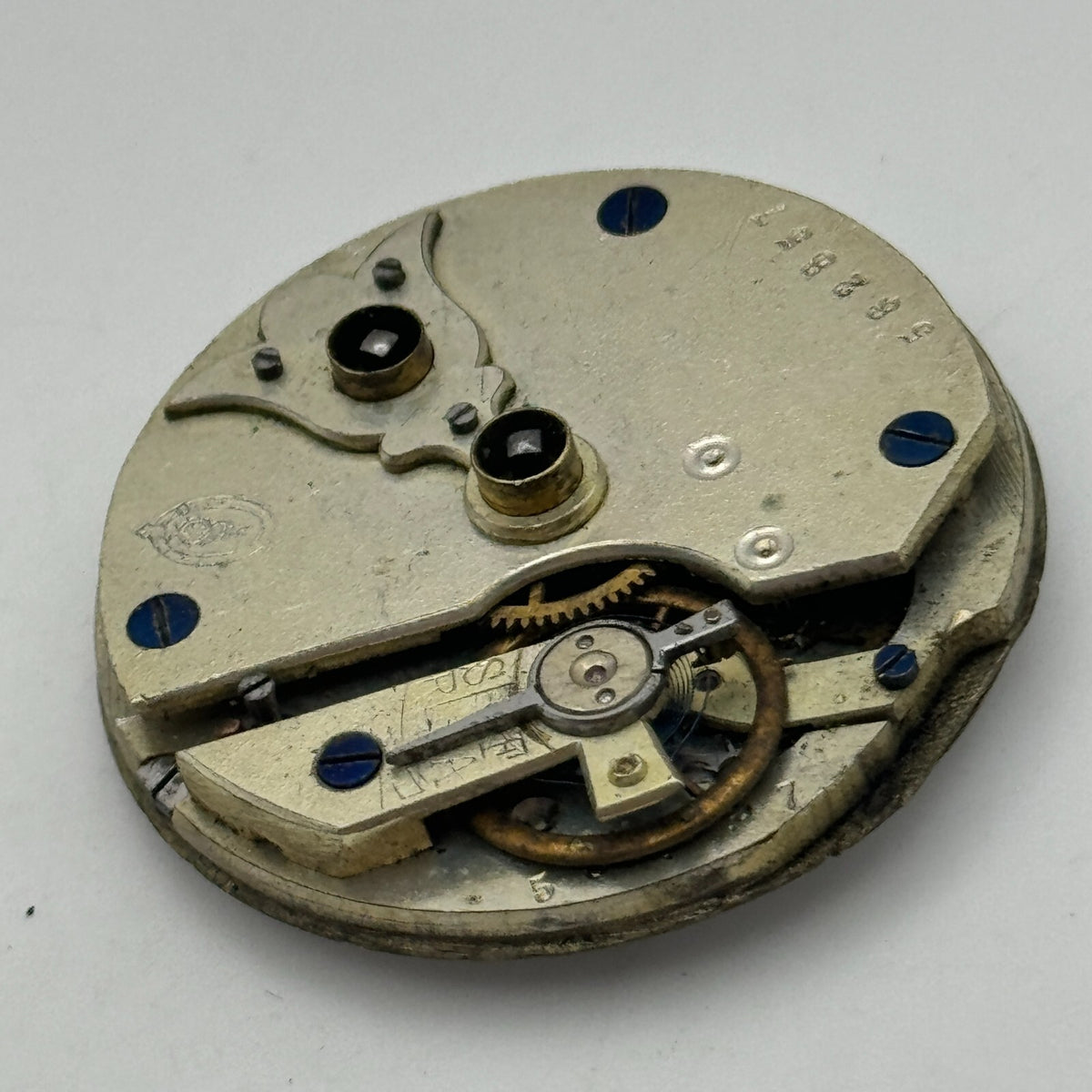 Antique Pocket Watch Movement Key Wound Unidentified Parts Repair Spares 36.2mm