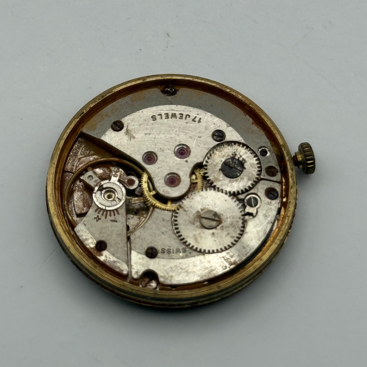 AS 1702/03 Watch Movement A. Schild 1702/03 Rotary 17 Jewels Parts 28.9mm