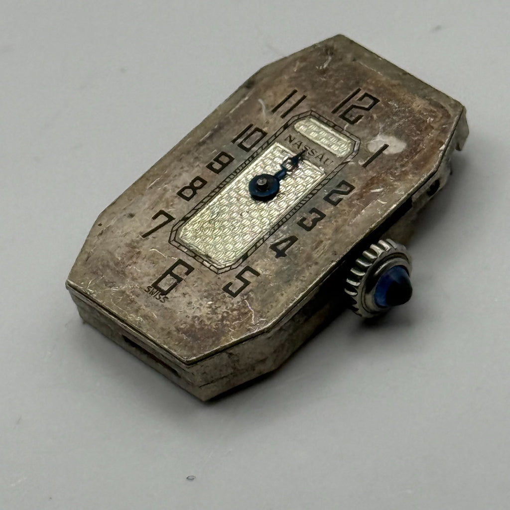 Didisheim-Nassay 227 Watch Movement Cabochon Crown Nassau 6J Swiss Parts 14.8mm