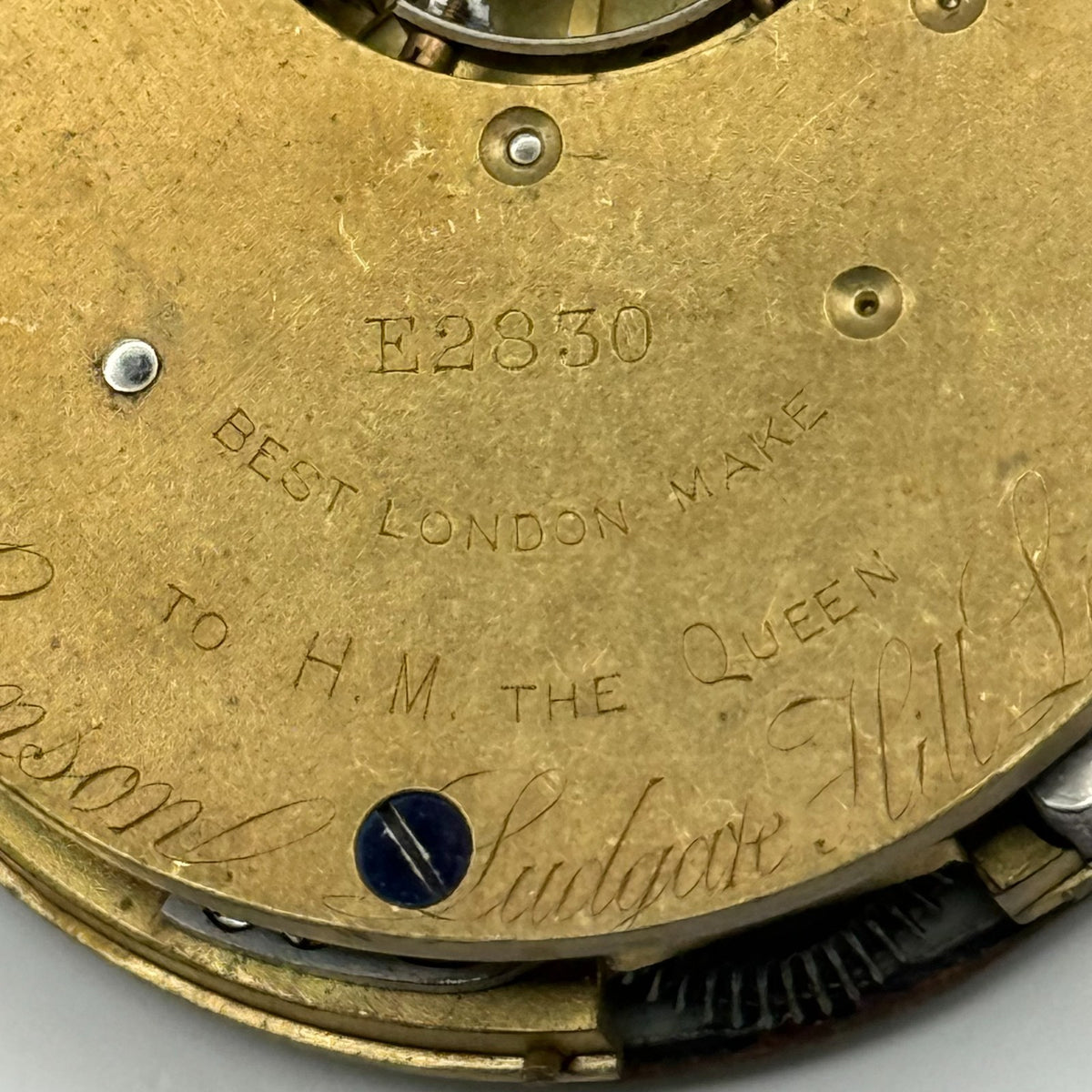 J.W. Benson London Pocket Watch Movement - English Lever - Parts / Repair 41.1mm