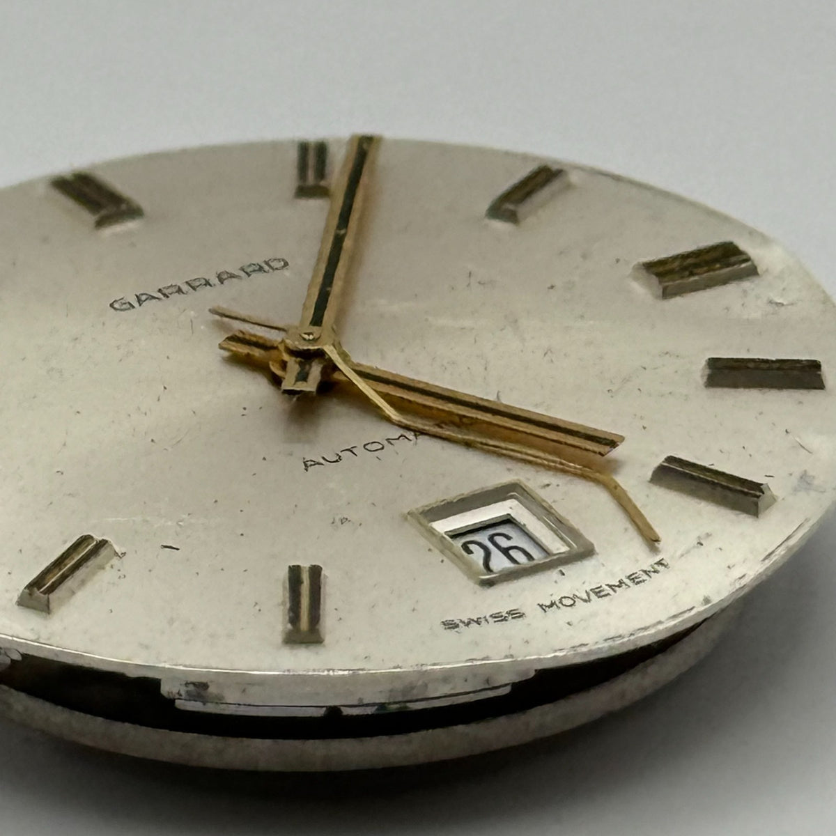 MSR S76/28 Watch Movement Garrard Date 21 Jewels Swiss Automatic Parts 25.9mm