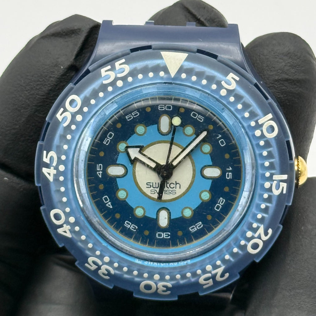 Vintage Swatch Scuba 200 Watch SDN116/7 Abyss 1994 Swiss 40mm Parts Repair