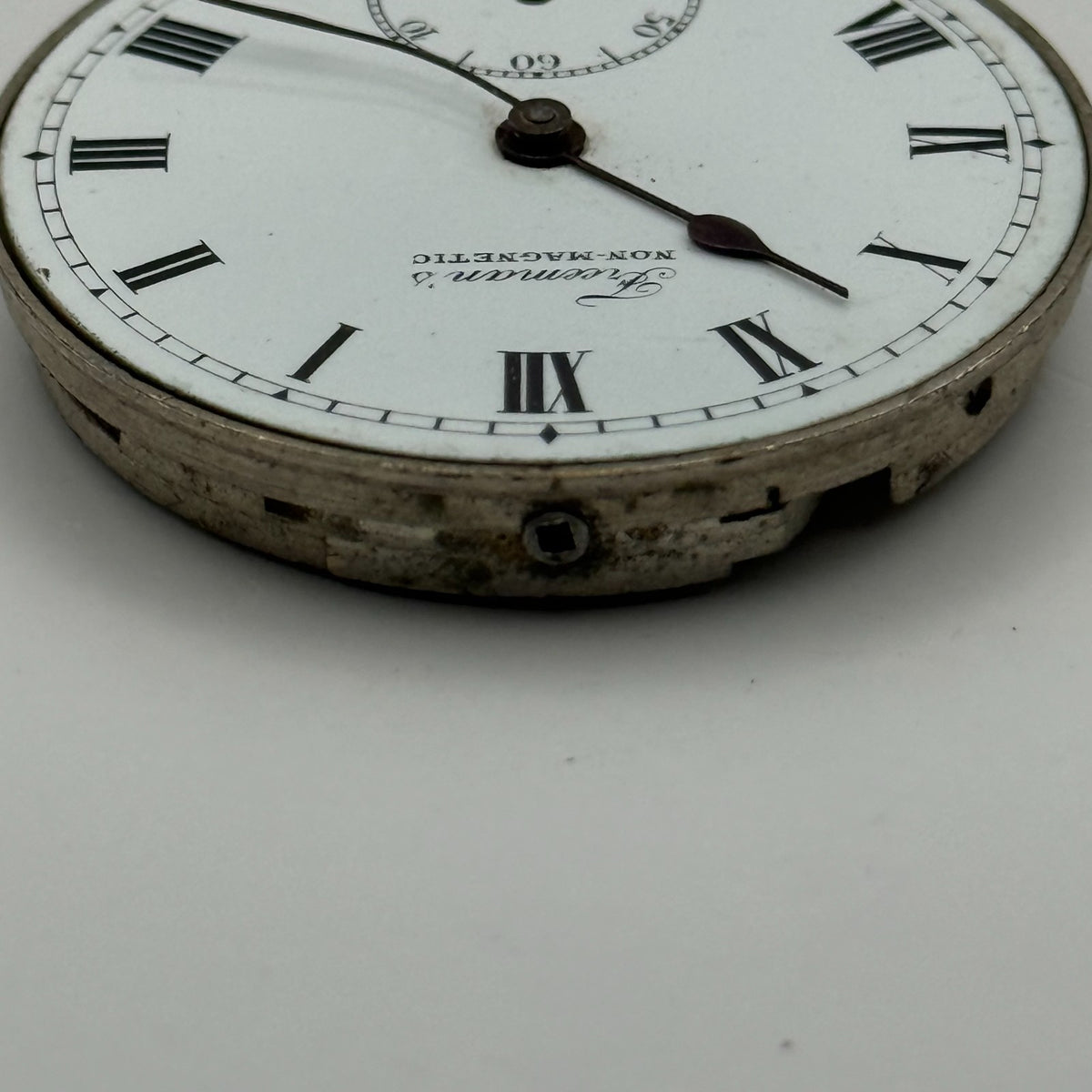 Freeman’s Non Magnetic Pocket Watch Movement Open Face Sub Seconds Parts 37.9mm