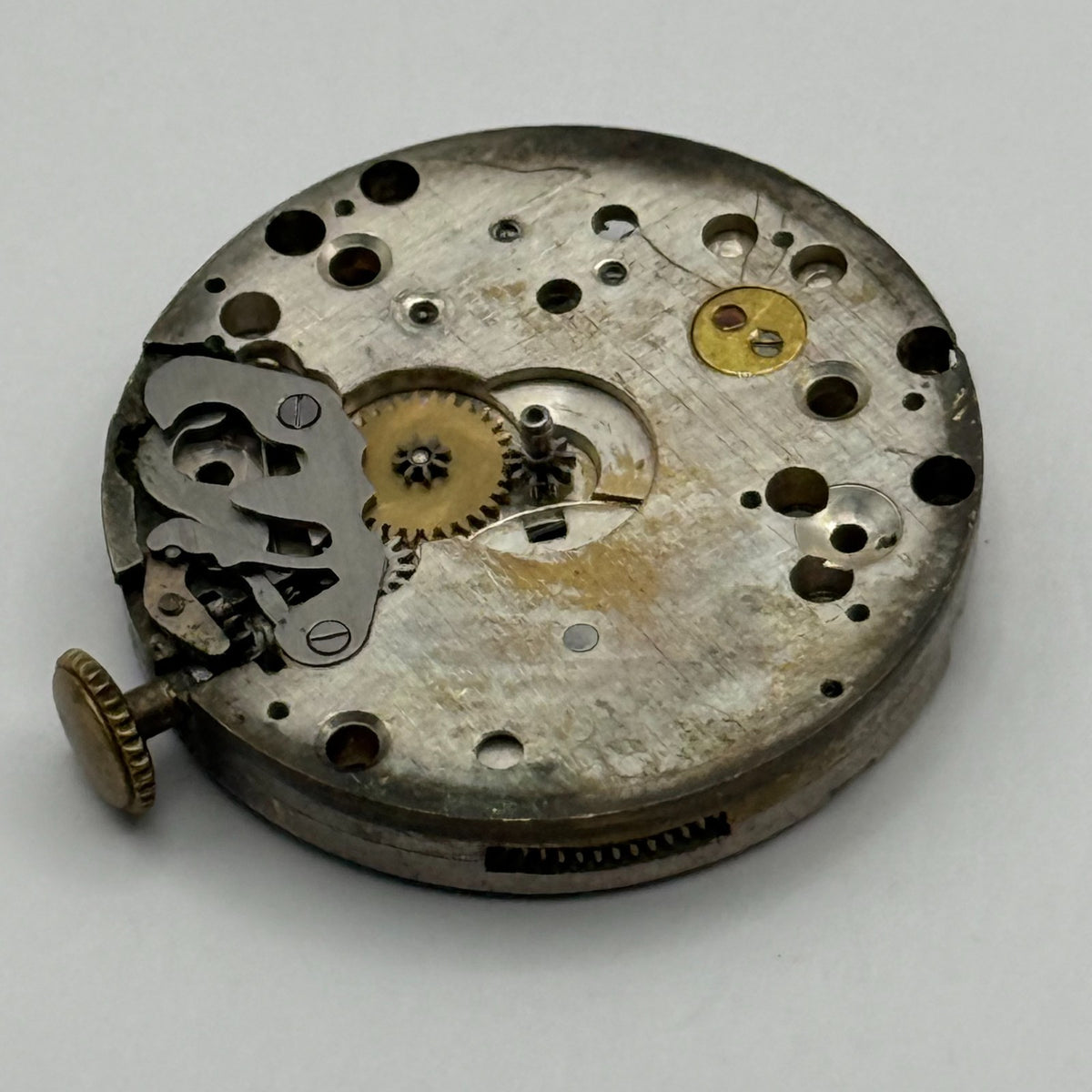 Unidentified Watch Movement 15 Jewels Swiss Manual Wind Parts Repair Spares 26mm