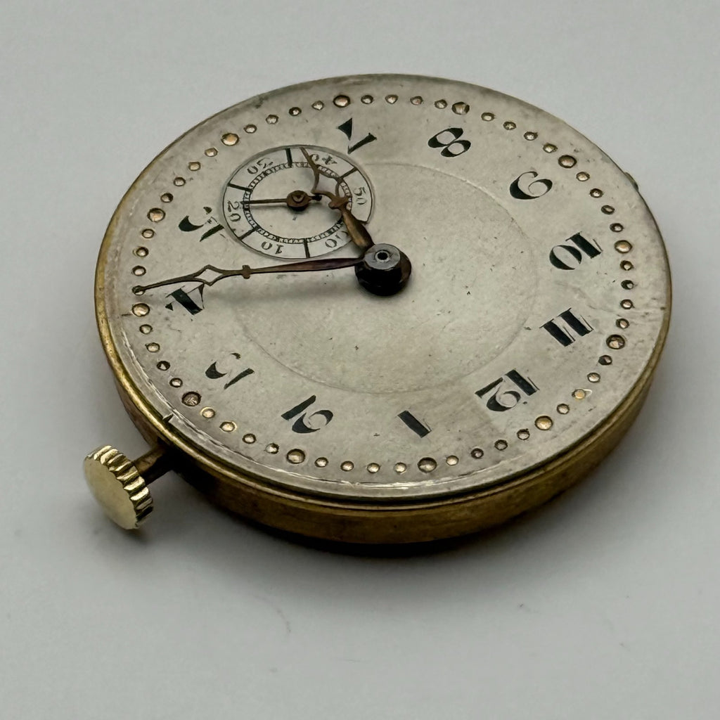 15 Jewels 2 Adjustments Watch Movement Running Unidentified Swiss Parts Repair