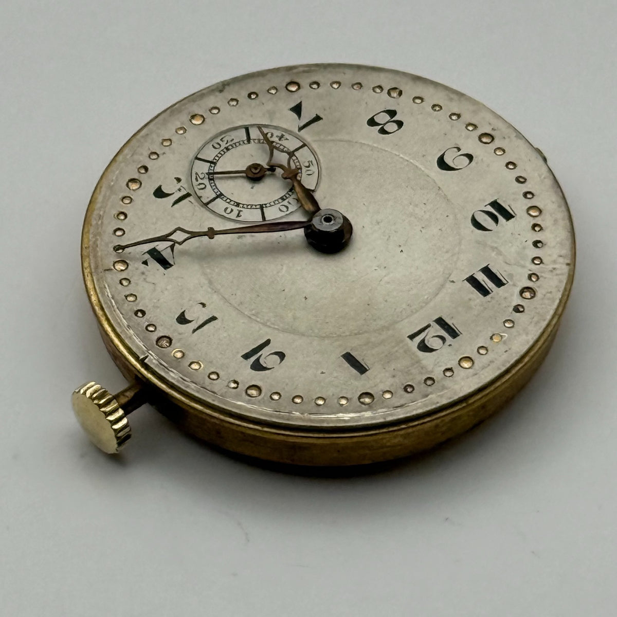 15 Jewels 2 Adjustments Watch Movement Running Unidentified Swiss Parts Repair