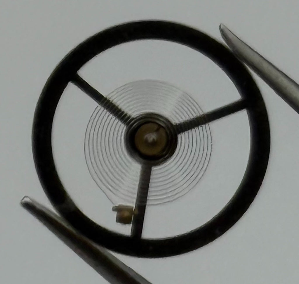 E.S. 50 Balance Wheel Complete And Spring 12’’’ Renata 1400 Watch Movement Parts