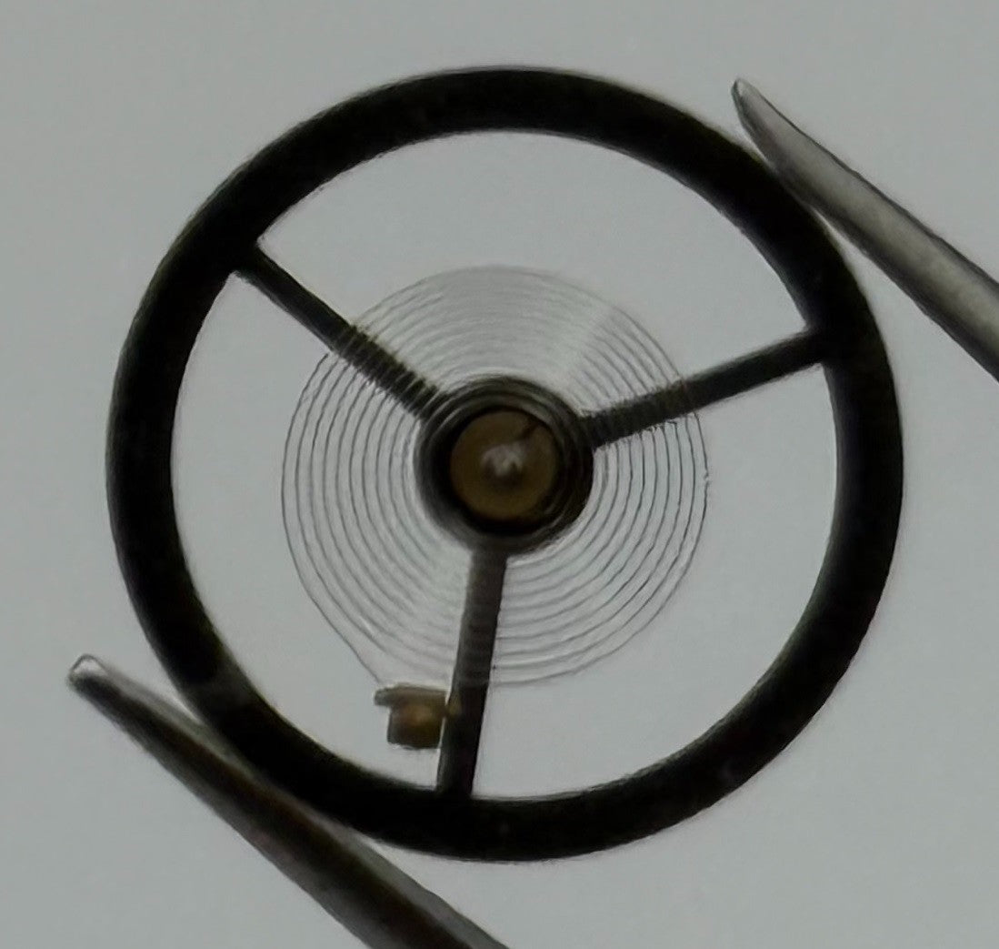E.S. 50 Balance Wheel Complete And Spring 12’’’ Renata 1400 Watch Movement Parts