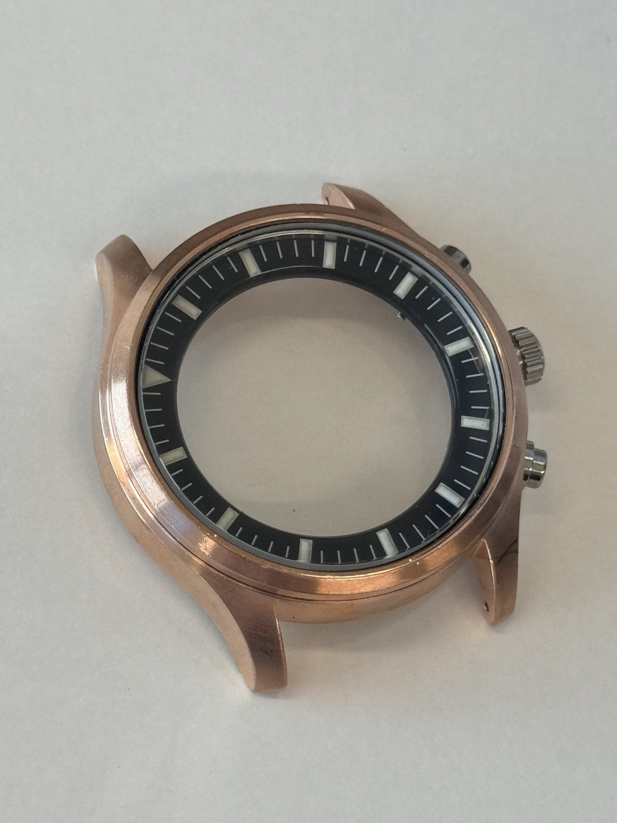 Seiko 7T92-0JS0 Watch Case - Chronograph Pilot - New Old Stock - Rose Gold