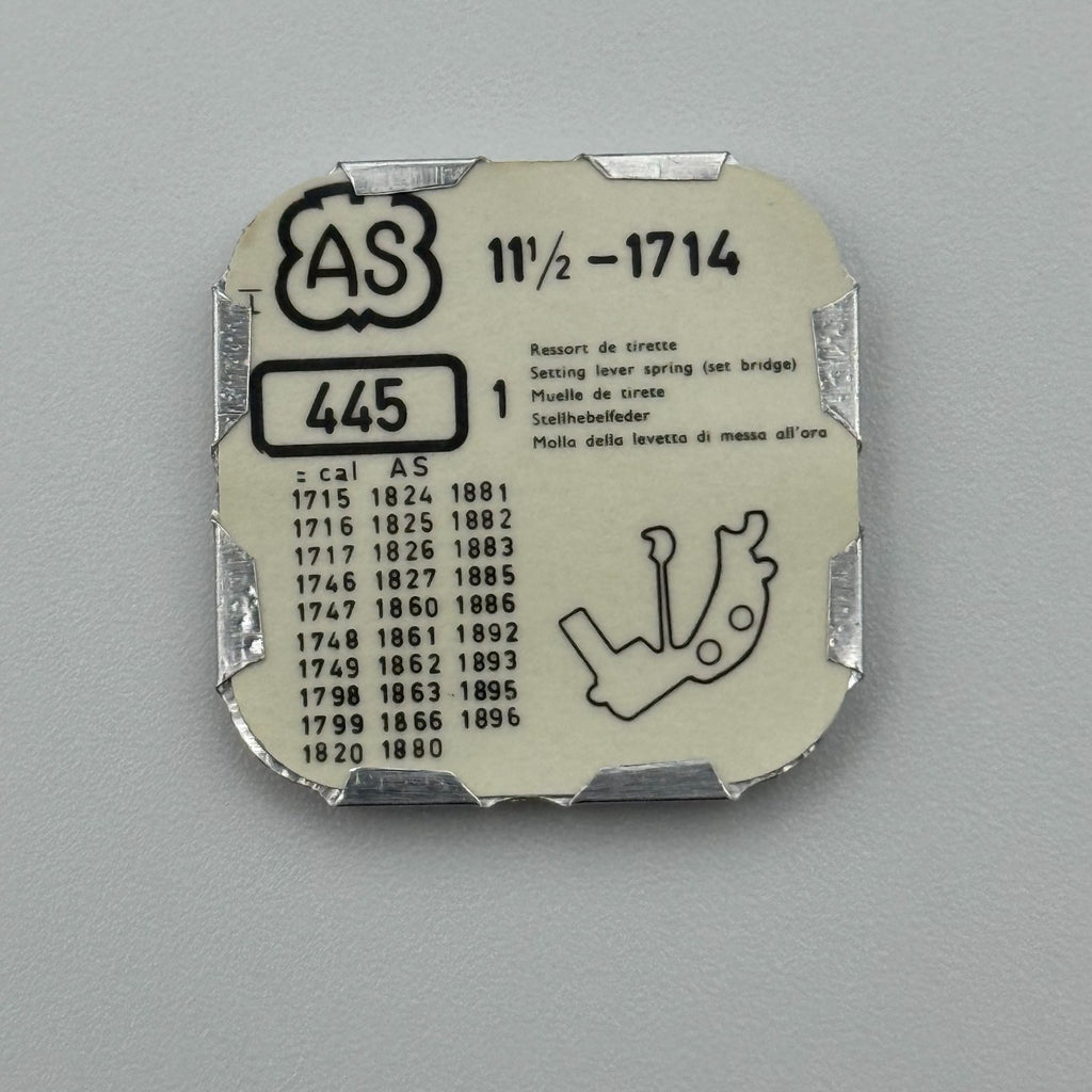 AS 1714 Setting Lever Spring - 11 1/2 - 445 - New Old Stock - Watch Parts