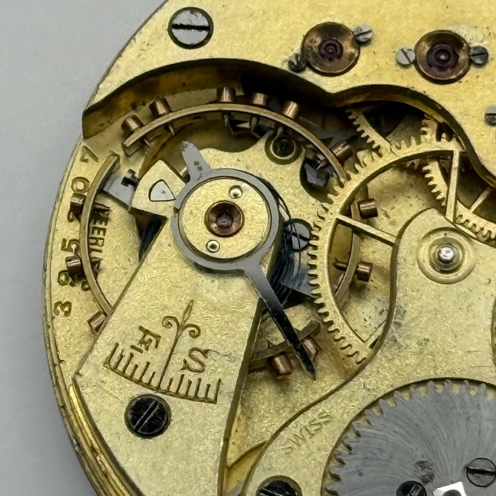 IWC Peerless Pocket Watch Movement Open Face High Grade S&Co Parts 39.9mm