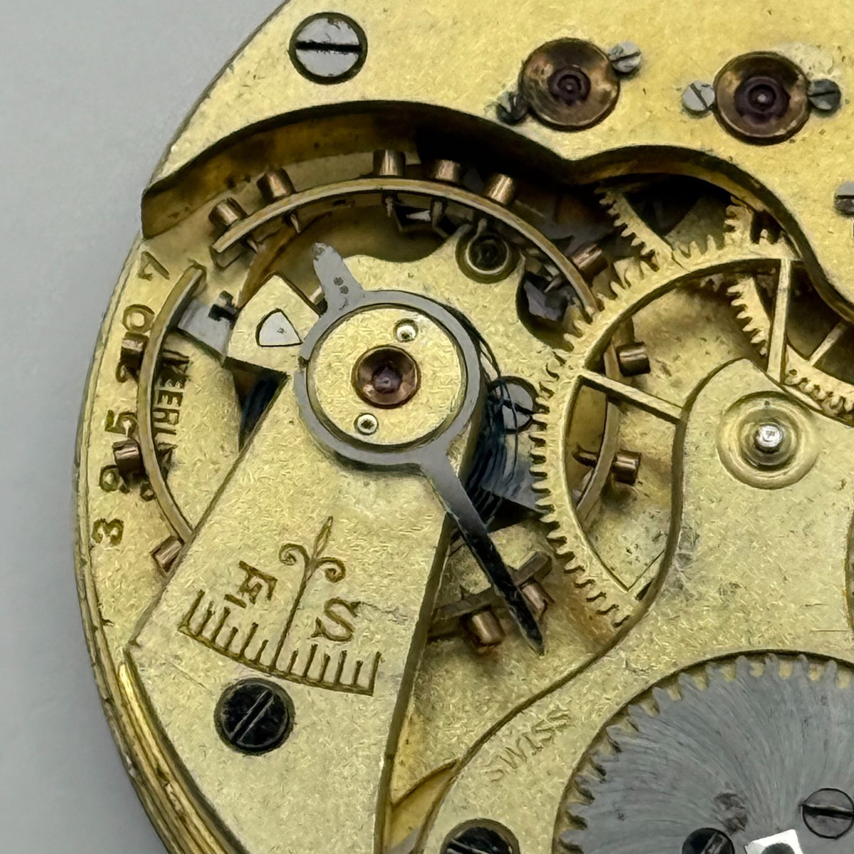 IWC Peerless Pocket Watch Movement Open Face High Grade S&Co Parts 39.9mm