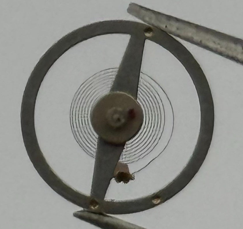Oris 611 Balance Wheel Complete And Spring Renata 820 M Watch Movement Parts NOS