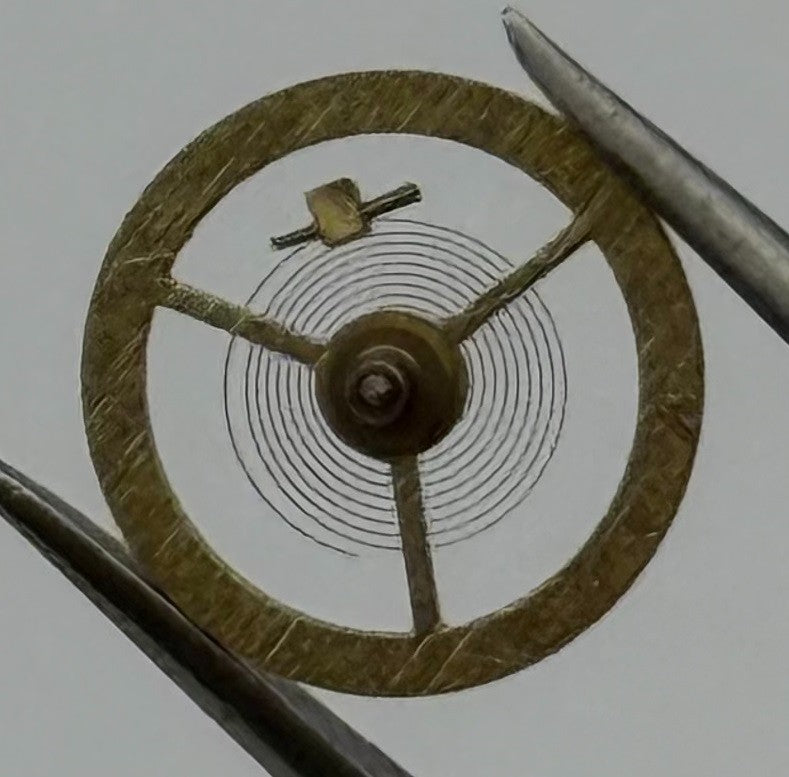 Amida 820 Balance Wheel Complete And Spring 5¼’’’ Watch Movement Parts NOS
