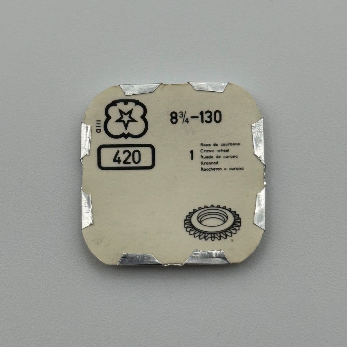 Venus 130 Crown Jewel - 8 3/4 - 420 - New Old Stock - Watch Parts