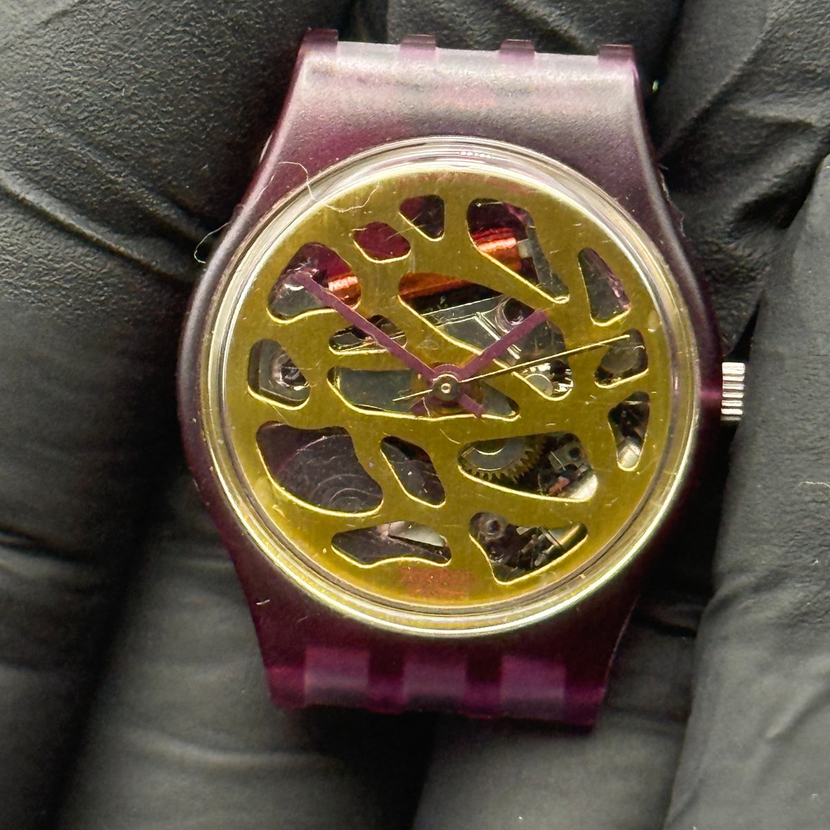 Vintage Swatch Lady Watch LR109 Beaujolais 1989 ETA Quartz Swiss 25mm Parts 