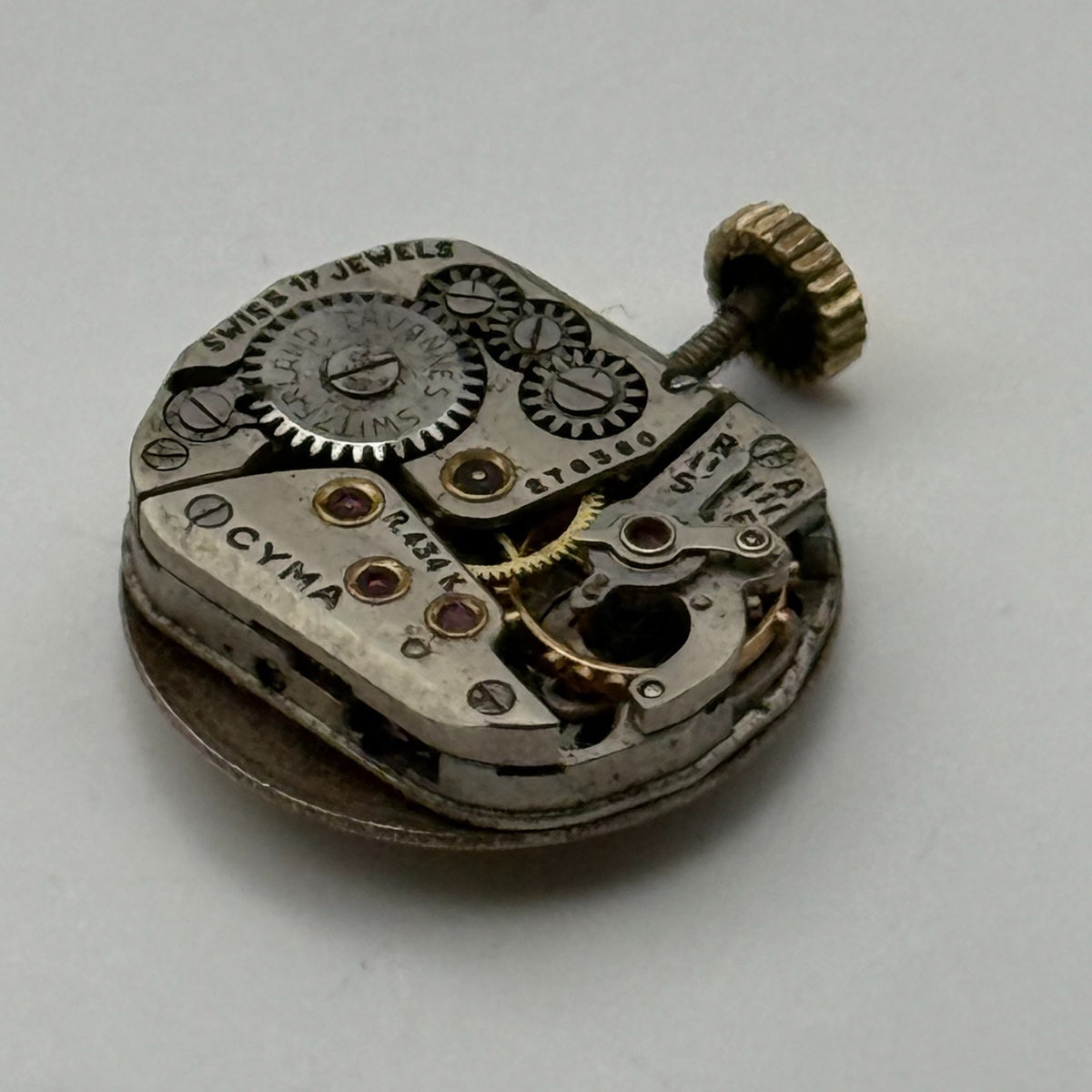 Cyma R434K Watch Movement Cymaflex 17 Jewels Swiss Manual Wind Parts 11.5mm