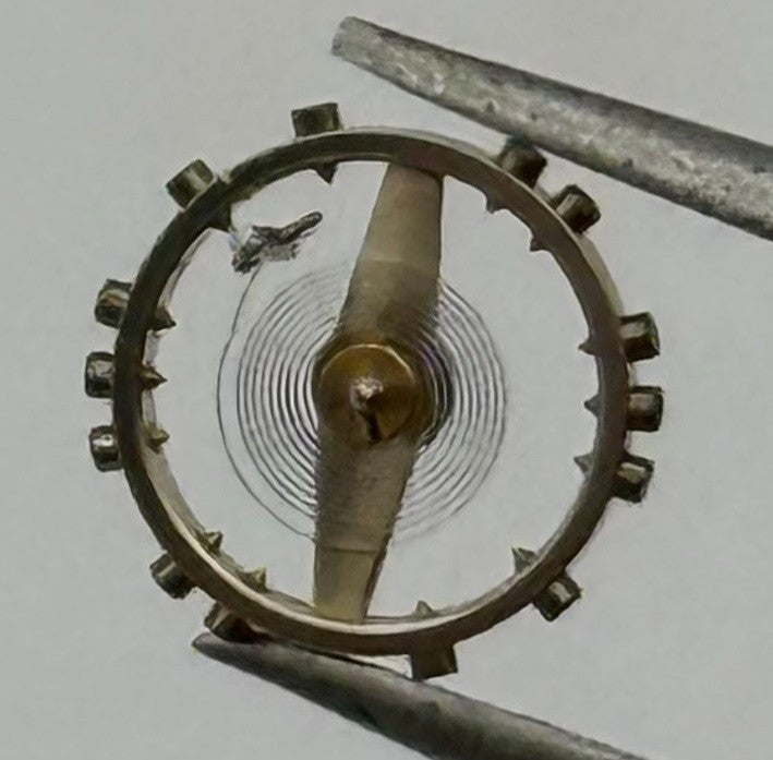 PUW 70 73 Balance Wheel Complete And Spring 5’’’ 517 Watch Movement Parts NOS