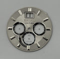 Seiko V156-0R58 Watch Dial Coutura Solar Silver Tone Spare Parts Repair 33mm
