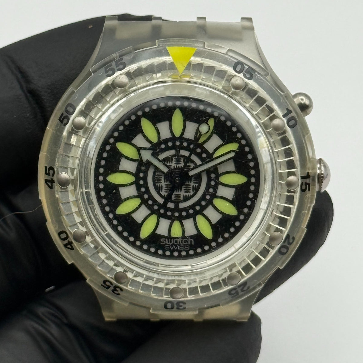 Vintage Swatch Scuba 200 Watch SDK907 Loomi Walk On 1996 ETA Quartz 40mm Parts 