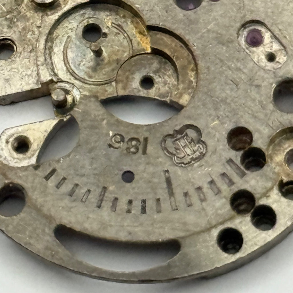 FHF 186 Watch Movement - Main Plate - For Parts / Repair - 23.6mm