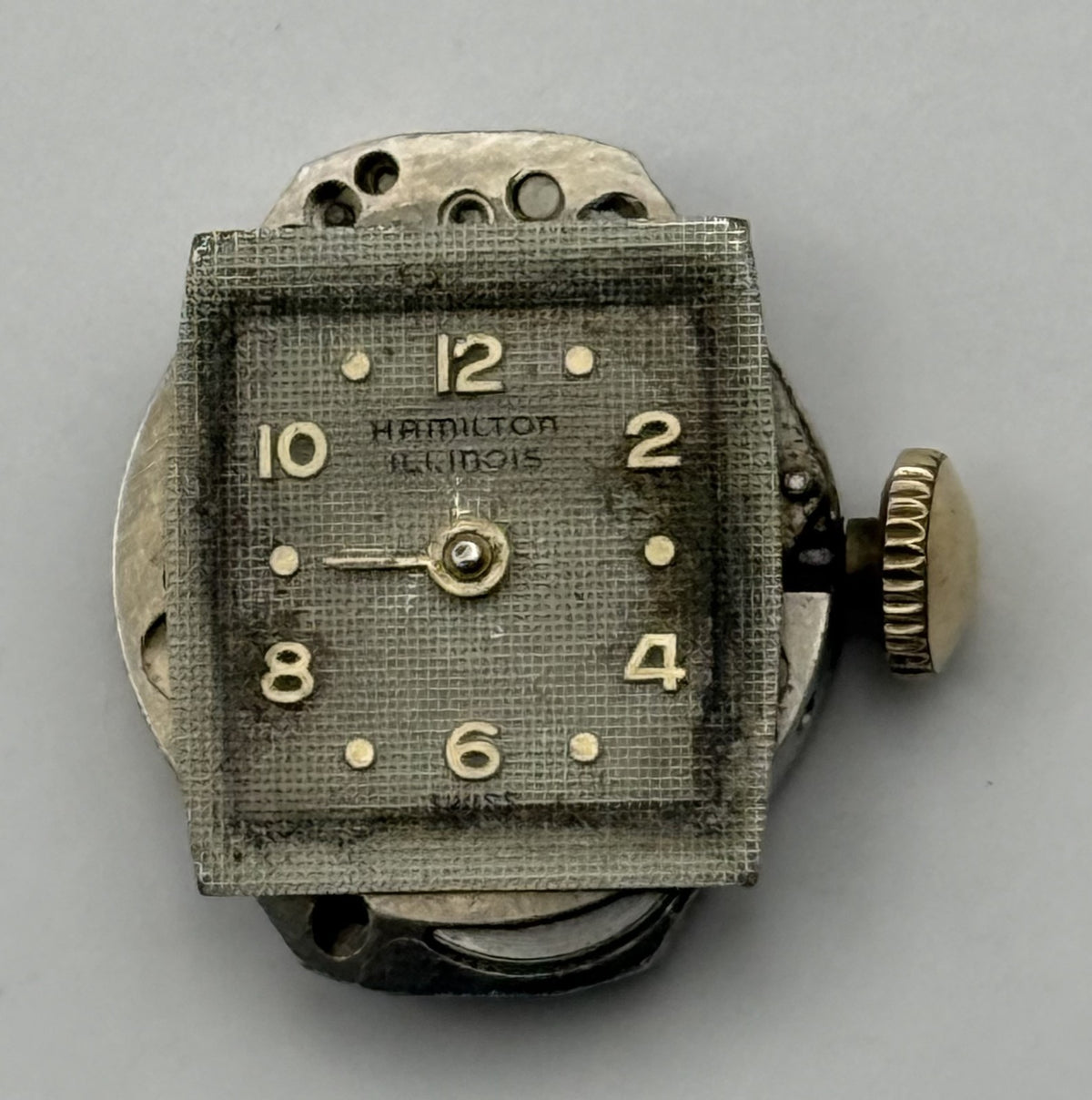FHF 60 Watch Movement Running Hamilton Illinois Swiss Manual Wind Parts 15.3mm