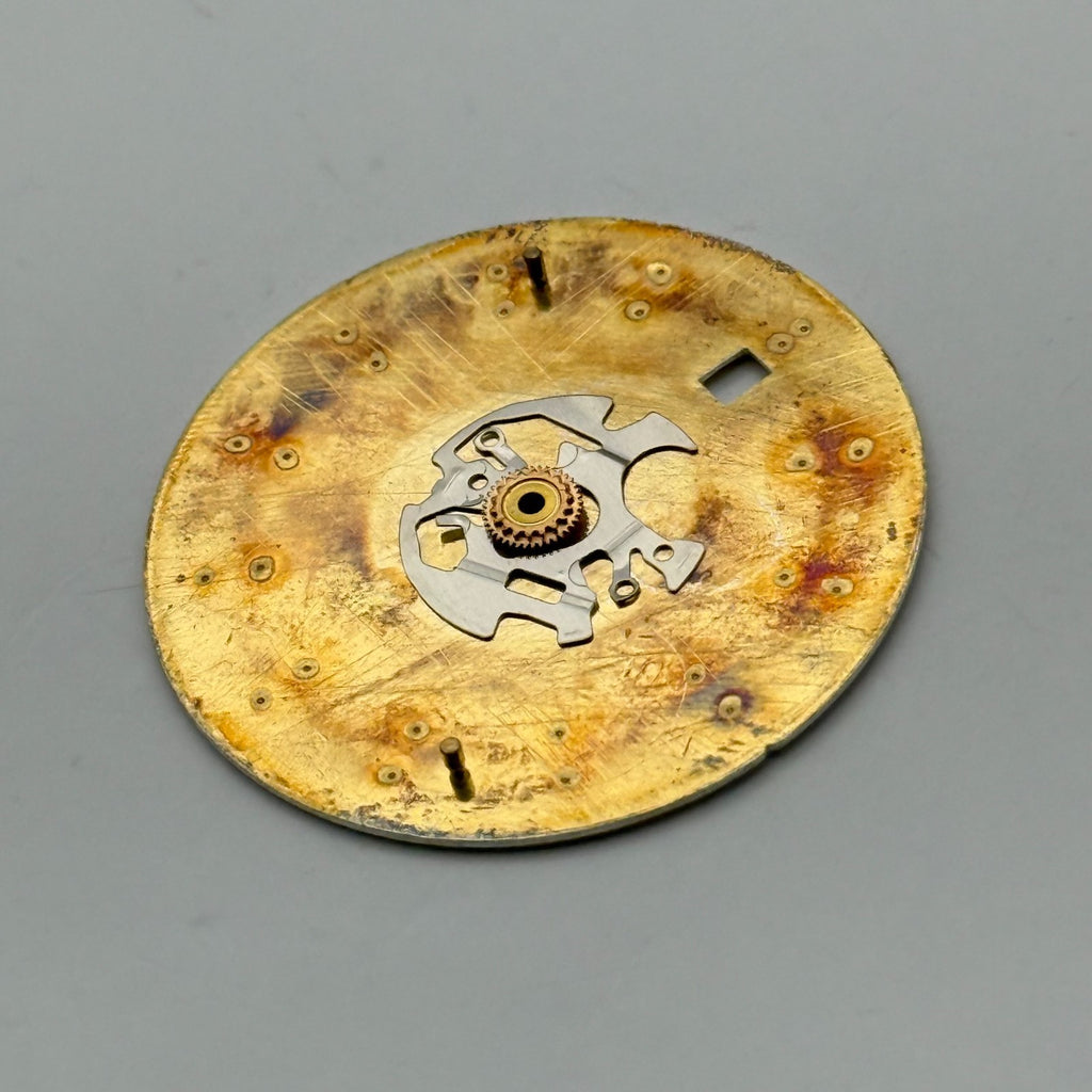 Seiko V709 Watch Dial Silver Japan Vintage Spare Parts Repair 28mm