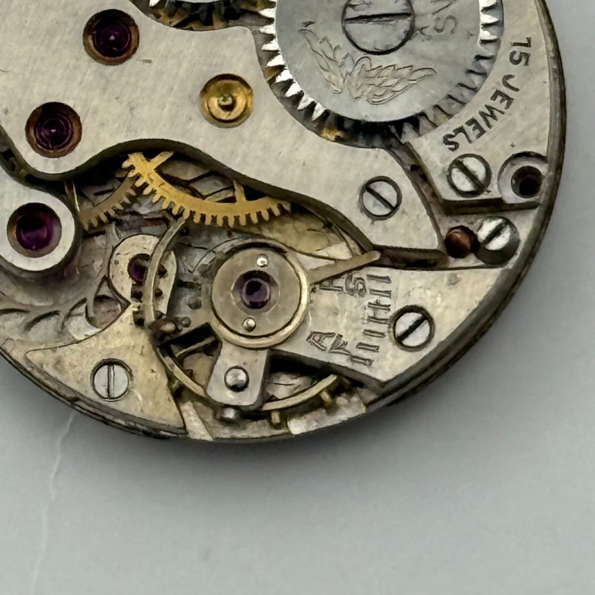 Peseux 60 Watch Movement Rotary 15 Jewels Swiss Manual Wind Parts Repair 18.6mm