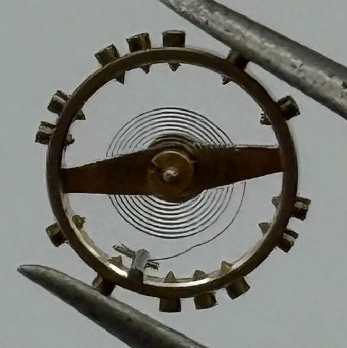 AS 1677 Balance Wheel Complete And Spring 5½’’’ 1225 M Watch Movement Parts NOS