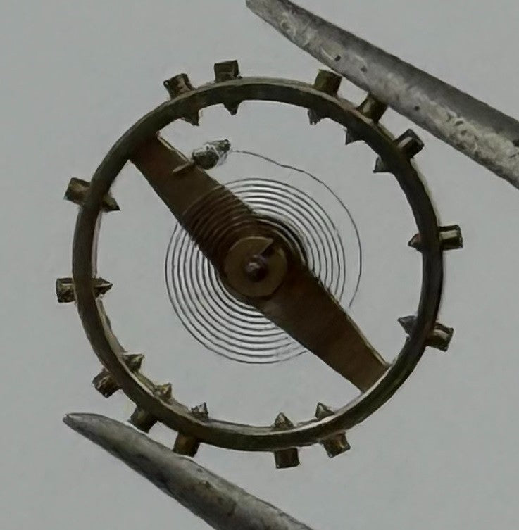 ETA 2412 Balance Wheel Complete And Spring Renata 1413 Watch Movement Parts NOS