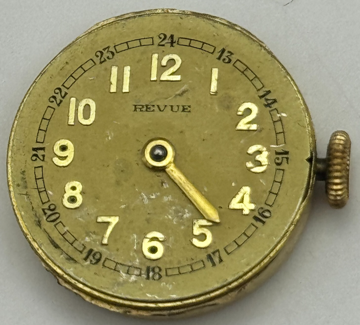 Revue GT Cal 42 Watch Movement Manual Wind Swiss Vintage Parts Spares 19.9mm 