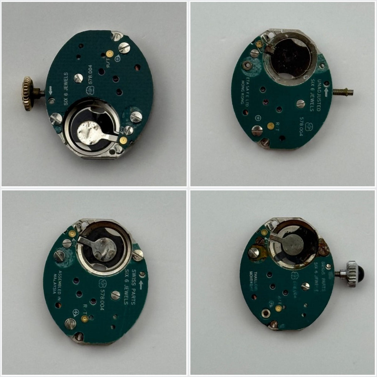 ETA 578.004  Watch Movement - For Parts / Repair - Select From Available Options